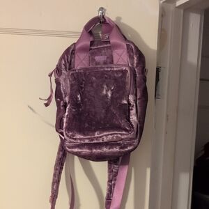 Luxurious Mauve Velvet Women's Backpack